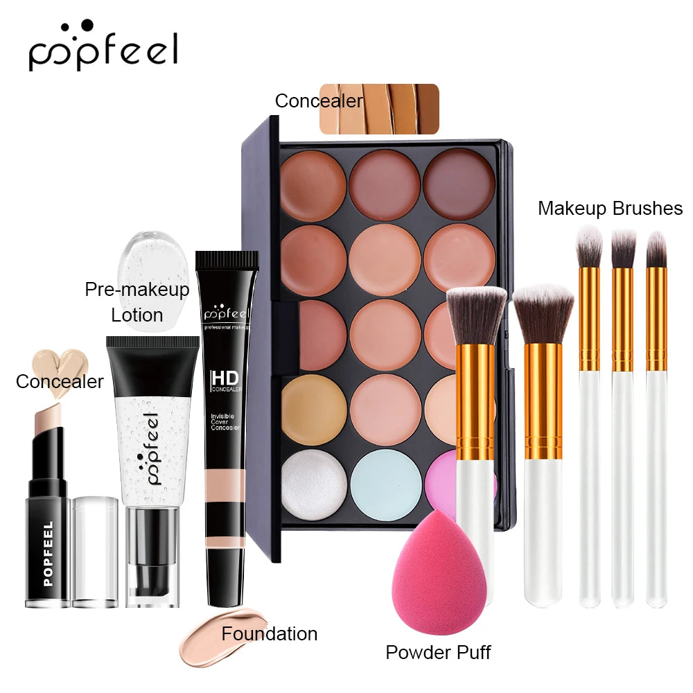 POPFEEL 10-Piece Face Makeup Set – Beginner-Friendly Kit