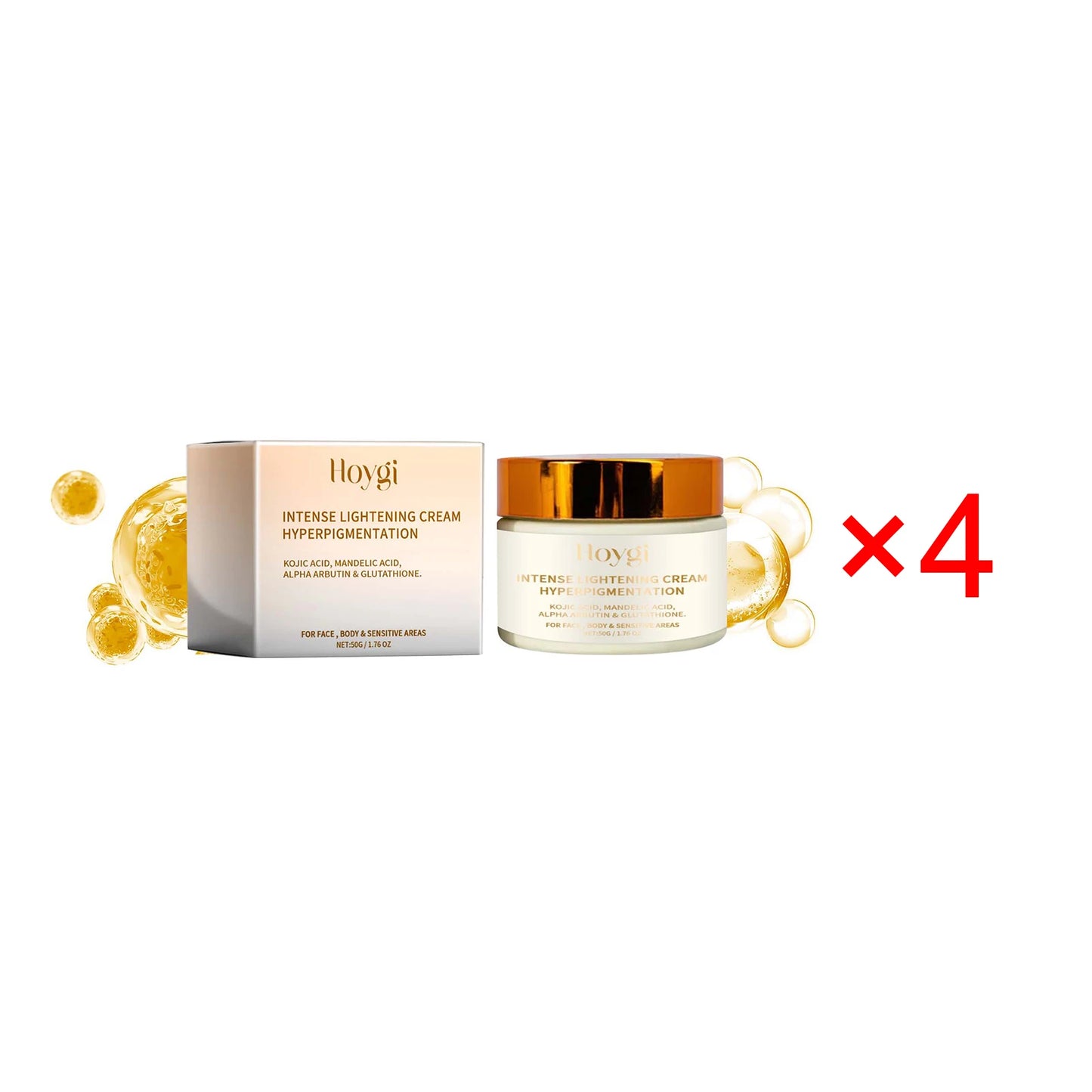Hoygi Intense Lightening Cream for Face Body & Sensitive Areas Hydrating Firming Radiance Skin Care Moisturizing Cream