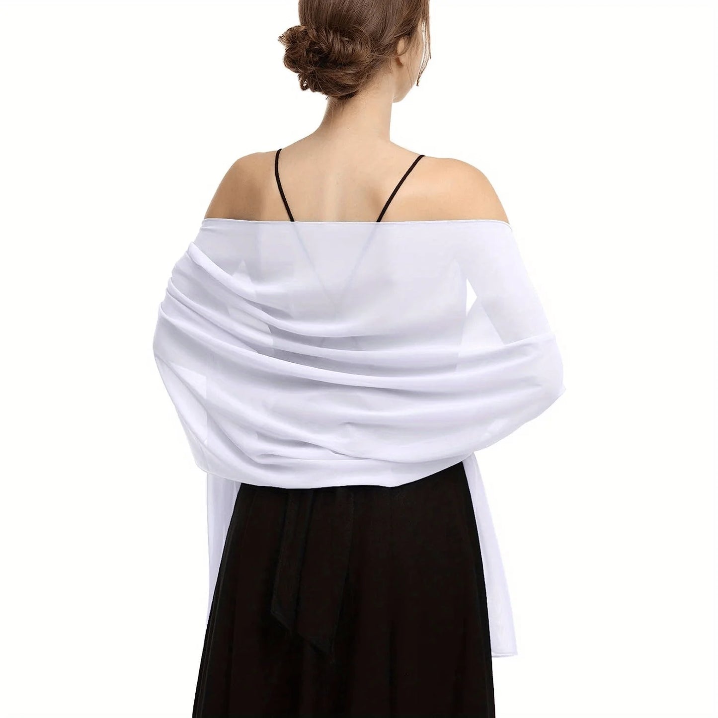 Elegant Bubble Chiffon Shawl Hijab Women Lightweight Shawl and Wrap Female Foulard Perfect for Casual Outings and Evening Events