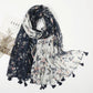 Fashion Printing Flower Tassel Shawl Cotton Viscose Scarf Women Beach Sunscreen Shawl Muslim Hijab Wrap Headscarf 180*90cm