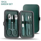 Green Stainless Steel Nail Cutter & Pedicure Scissors Set (7/13/24 pcs)