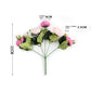 1 Bundle Artificial Roses Flowers Silk Peony Bouquet Home Decoration Accessorie Wedding Party Scrapbook Fake Plants Diy Pompons