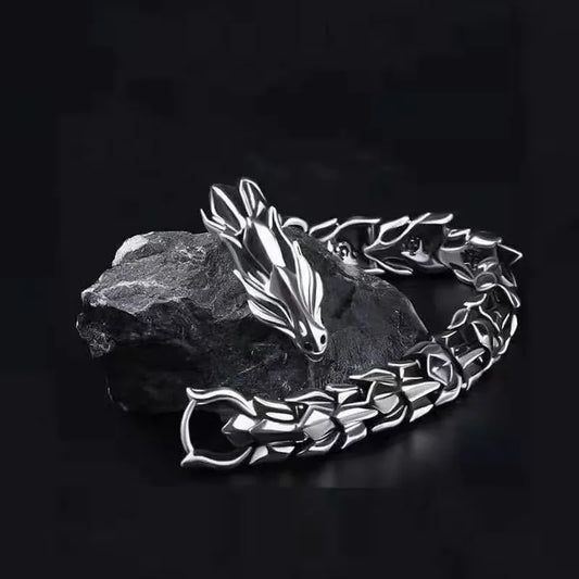 3 Color 20CM Men's Viking Domineering Dragon Vintage Punk Hiphop Bangle Bracelet Birthday Gift