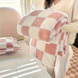 Cozy Plush Throw Blanket -  Comfortable Imitation Rabbit Hair