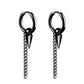 1 Pairs Punk Stainless Steel Stud Earrings Black Earrings Set For Men Women Vintage Hip Hop Piercing Ear Jewelry Accessories