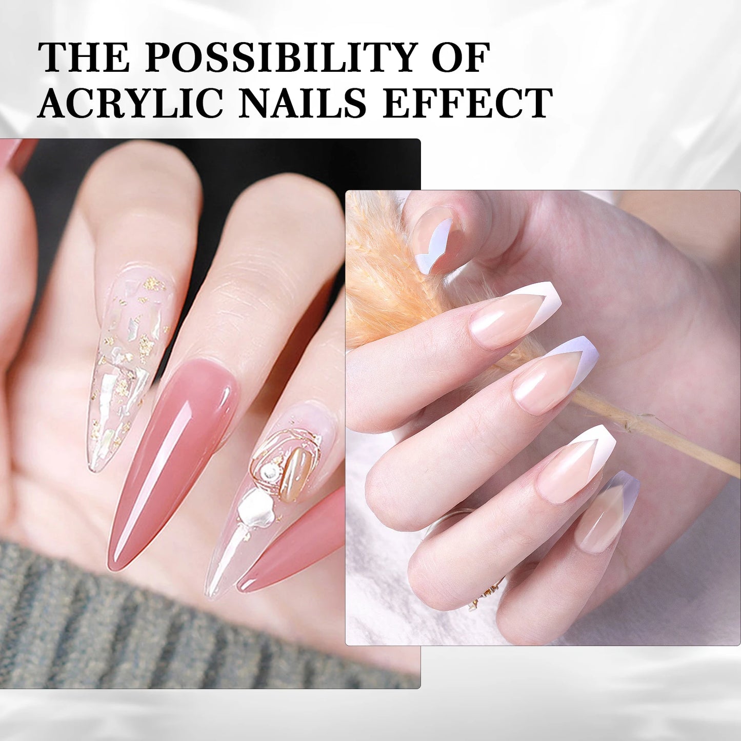 SAVILAND 150g Clear Acrylic Powder Large Capacity Acrylic Nail Powder Long Lasting Nail Art Design Decoration Nail Carving