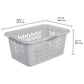 Sterilite 2 Bushel Plastic Laundry Basket, Adult, Light Gray