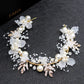 New Fashion Imitated Pearl Crowns Girls Bridal Wedding Headband Floral Flower Headband for Girls Adult Bohemian Hair accessories