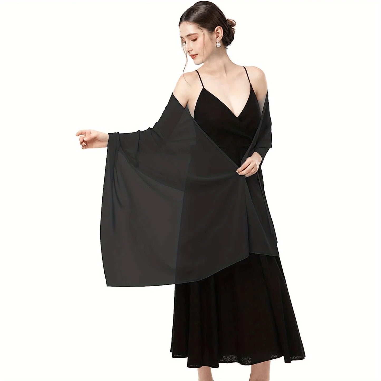 Elegant Bubble Chiffon Shawl Hijab Women Lightweight Shawl and Wrap Female Foulard Perfect for Casual Outings and Evening Events