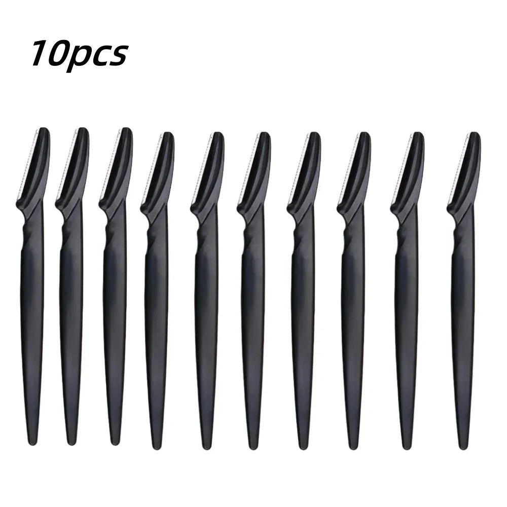 40/30/12/10 Pcs Random Color Set Multipurpose Eyebrow Razor Tools And Facial Razor With Precision Cover,Safety