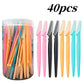 40/30/12/10 Pcs Random Color Set Multipurpose Eyebrow Razor Tools And Facial Razor With Precision Cover,Safety