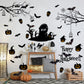 Halloween Haunted House Wall Decal Spooky Ghosts and Pumpkins Wall Art Home Decorations for Halloween Party
