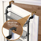 Over The Door Storage Organizer, Metal Hanging Shelf with Adjustable Basket for Bedroom & Kitchen, Space-Saving Door Organizer