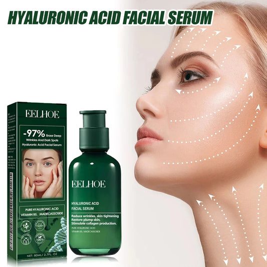 Pure Hyaluronic Acid Serum Wrinkle Remover Fade Fine Lines Dark Spots Shrink Pores Firming W-hitening Facial Rejuvenates Essence