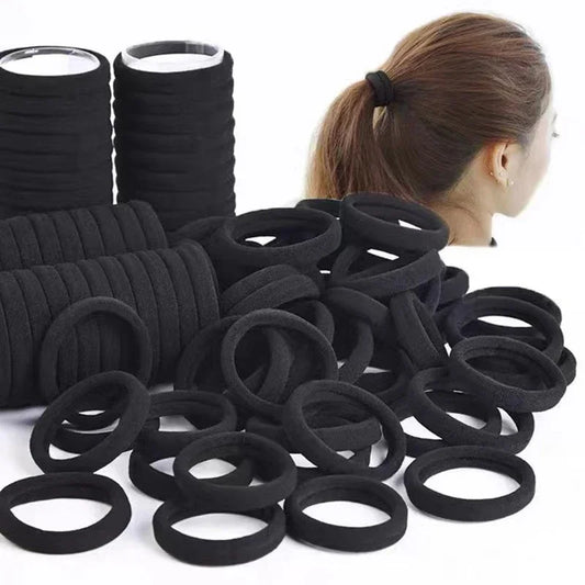 50/100pcs Black Hair Bands for Men Women Girls Hairband High Elastic Rubber Band Hair Ties Ponytail Holder Scrunchies Accessorie
