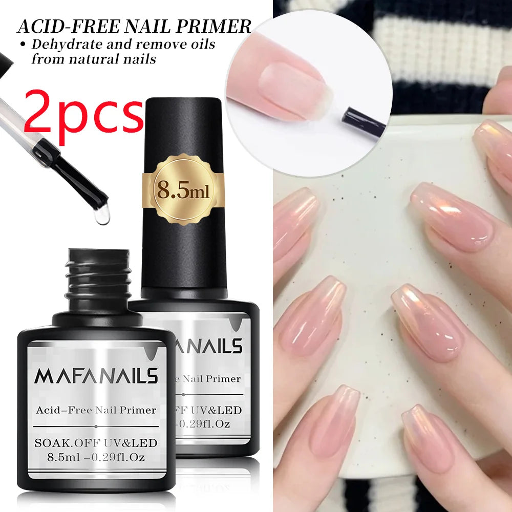 2PCS 8.5ml Base & Top Coat Gel Nail Polish Set