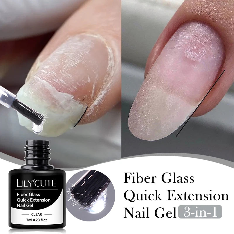 LILYCUTE 7ml Peel-Off Base Gel Nail Polish – Clear UV Gel