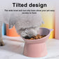 Tilted Cat Food Bowl Elevated Cat Bowl Ergonomic Raised Cat Food Bowl Anti Vomiting Tall Dog Bowl Non Slip for Flat- Faced Cats