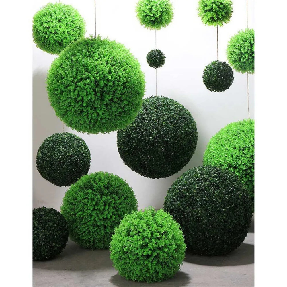 Eco-friendly Artificial Plant Ball Realistic Appearance Long-lasting Durability Indoor Or Outdoor Artificial Grass Dome Balls 18