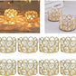 24pcs Gold Crystal Tea Light Candle Holders Bowl Tealight Candle Holders Decorative for Table Centerpieces Wedding Party Home
