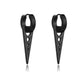 1 Pairs Punk Stainless Steel Stud Earrings Black Earrings Set For Men Women Vintage Hip Hop Piercing Ear Jewelry Accessories