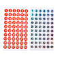 3 Sheets Number Sticker Set (1–180) – Holographic Nail Polish Labels