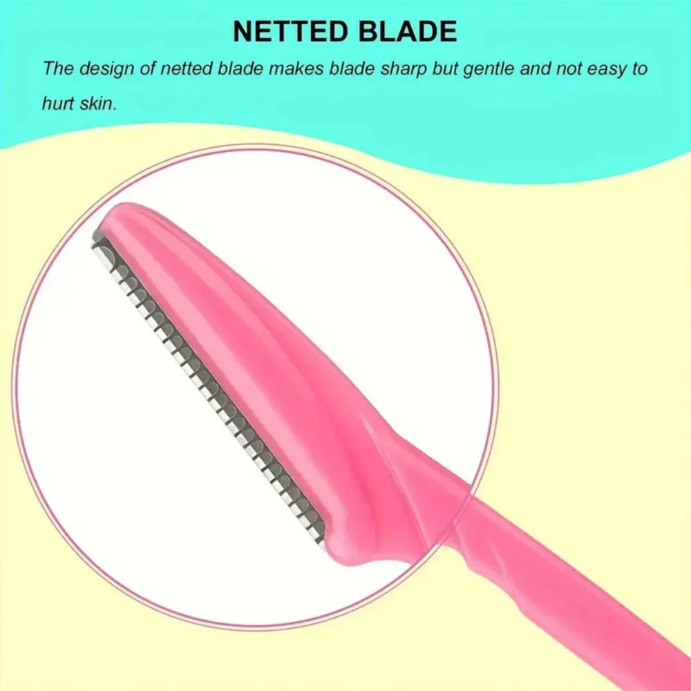 40/30/12/10 Pcs Random Color Set Multipurpose Eyebrow Razor Tools And Facial Razor With Precision Cover,Safety