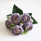 1 Bundle Artificial Roses Flowers Silk Peony Bouquet Home Decoration Accessorie Wedding Party Scrapbook Fake Plants Diy Pompons