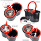 360° Spin Mop Bucket Sets with Wring System in 3 Microfiber Heads, Stainless Steel Basket 61" Extended Handle Floor Cleaning