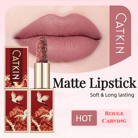 CATKIN Makeup Velvet Matte Lipstick, Hydrating Satin Long Lasting lipstick with Smooth and Creamy Texture
