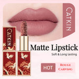 CATKIN Makeup Velvet Matte Lipstick, Hydrating Satin Long Lasting lipstick with Smooth and Creamy Texture
