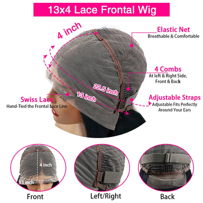 13x6 HD Lace Front Wig – Chocolate Brown Body Wave (46 Inch, 200% Density)
