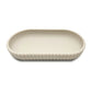 Rubberized Plastic Accessory Tray Ribbed Storage Organizer Bathroom Soap Toothbrush Jewelry Makeup Chic Durable Design