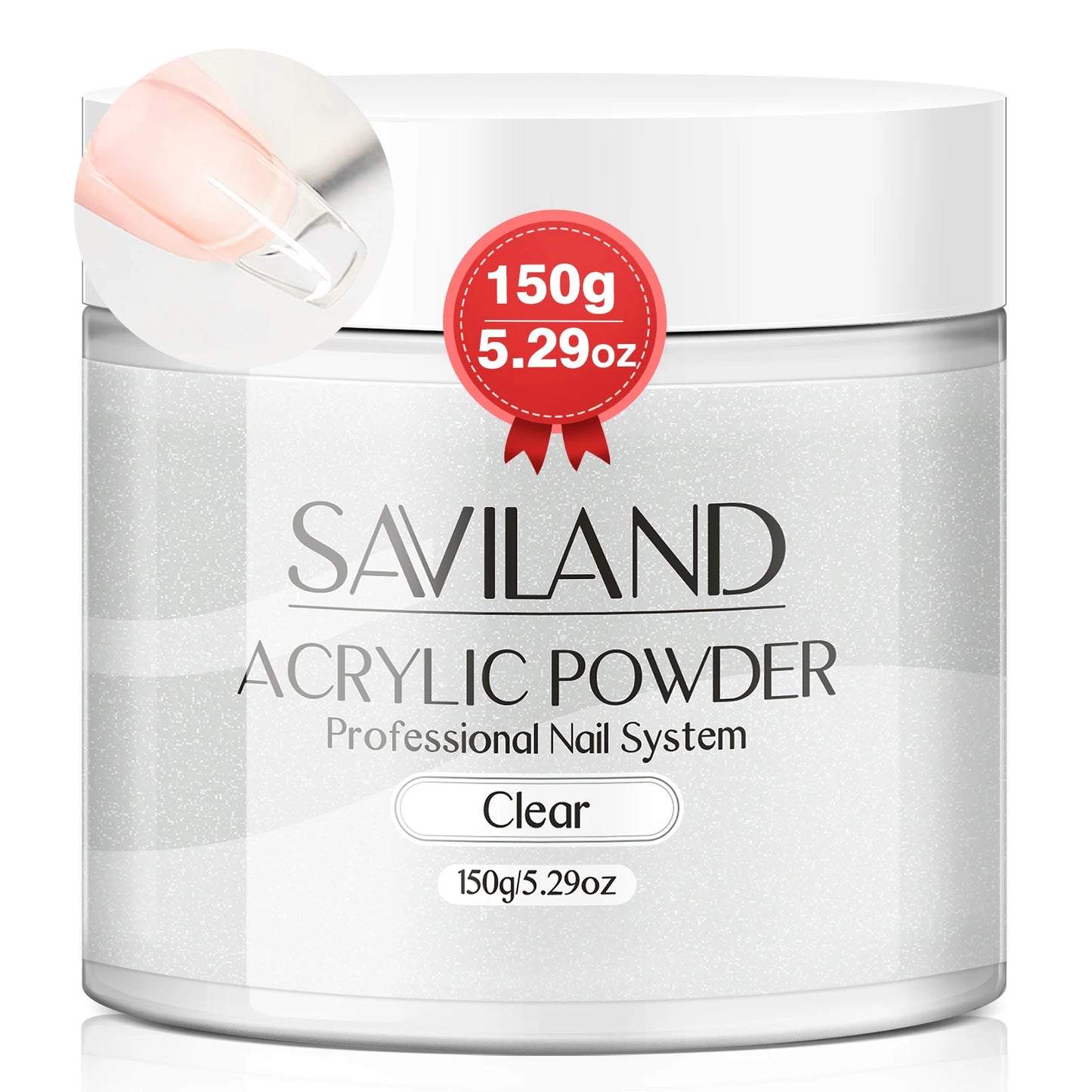 SAVILAND 150g Clear Acrylic Powder Large Capacity Acrylic Nail Powder Long Lasting Nail Art Design Decoration Nail Carving