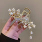 Sweet Butterfly Hair Clip Sparkling Rhinestone Jewelry Hair Accessories Artificial Pearls Women Exquisite Gift Tassel Hair Claws