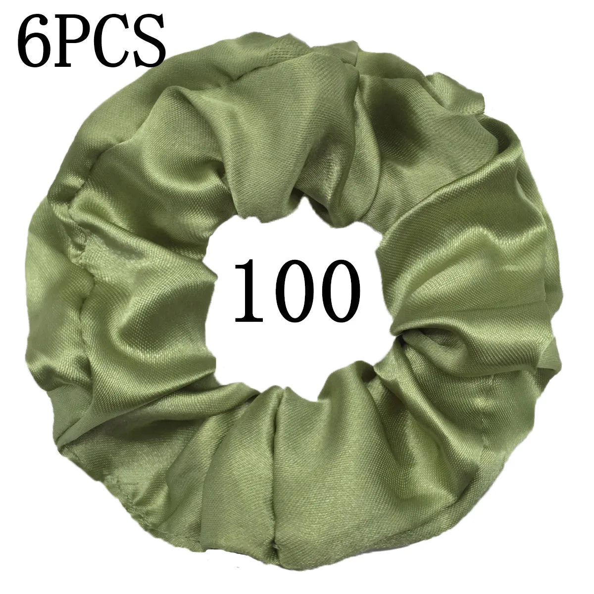 6pcs/lot Hair Scrunchies Bands Scrunchy Ties Ropes Ponytail Holder for Women or Girls Accessories Satin Headwear Solid 100 Color