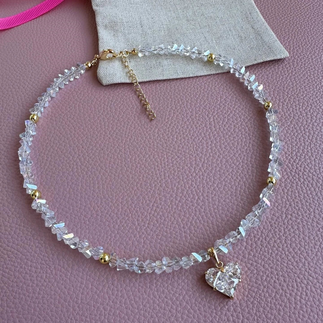 Fashion Vintage Sexy Zircon Heart Pendant Necklace For Women