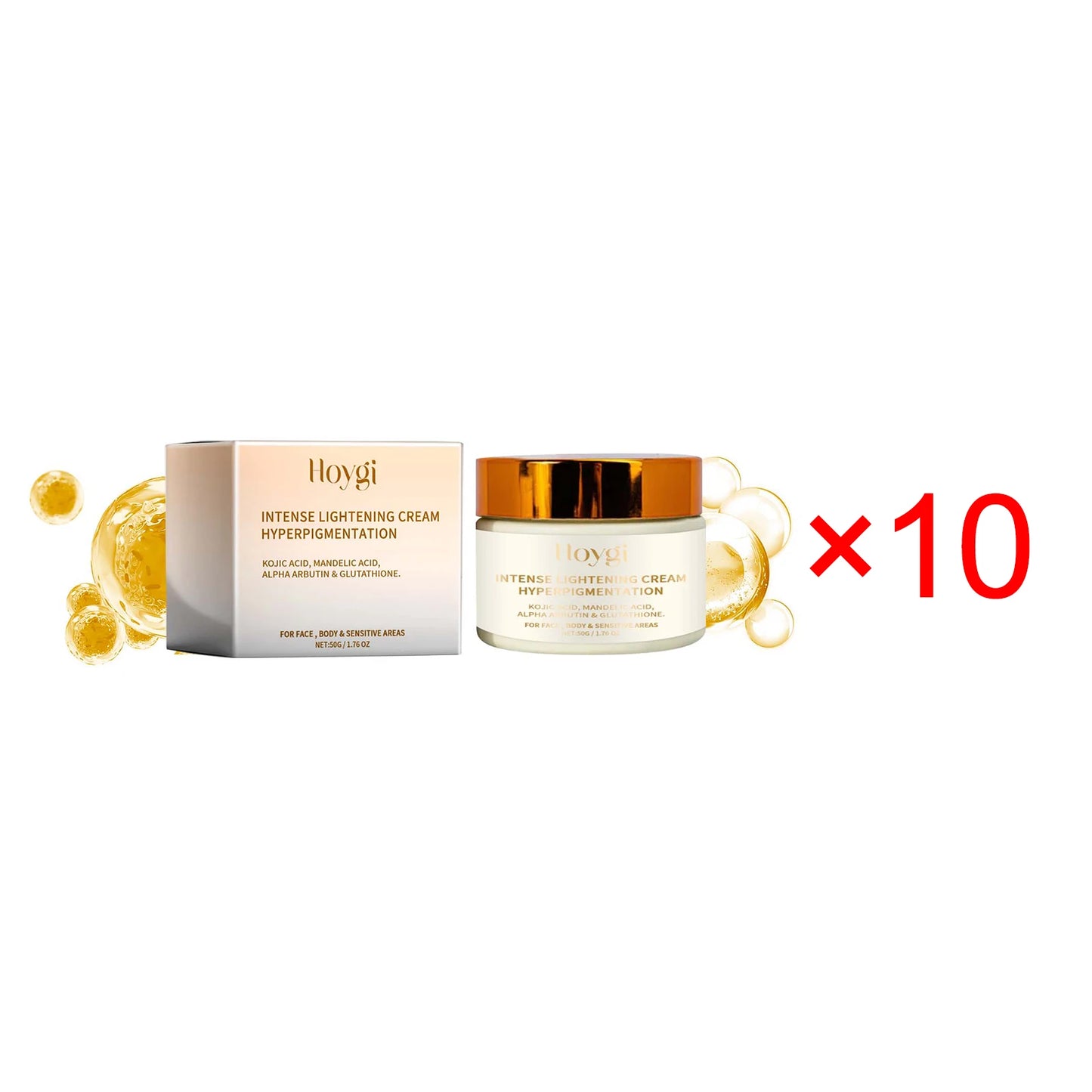 Hoygi Intense Lightening Cream for Face Body & Sensitive Areas Hydrating Firming Radiance Skin Care Moisturizing Cream