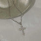 Shiny Crystal Cross Pendant Necklace for Women