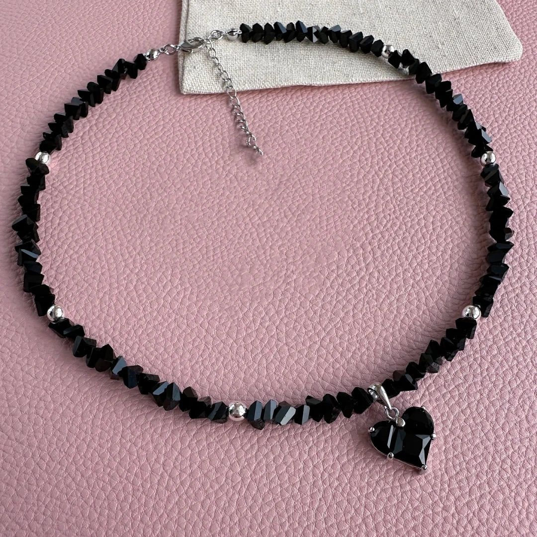 Fashion Vintage Sexy Zircon Heart Pendant Necklace For Women