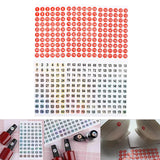 3 Sheets Number Sticker Set (1–180) – Holographic Nail Polish Labels