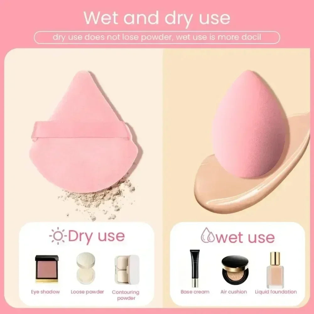 12/14-Pcs Makeup Sponge Blender Set with Storage Bottle