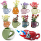 8pcs Mini Ceramic Vase Fridge Magnets Flower Vase Refrigerator Magnets for Home Kitchen Office School Locker Whiteboard