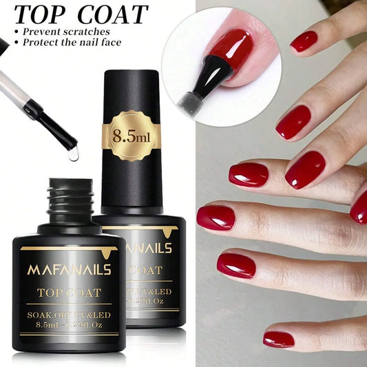 2PCS 8.5ml Base & Top Coat Gel Nail Polish Set