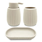 Rubberized Plastic Accessory Tray Ribbed Storage Organizer Bathroom Soap Toothbrush Jewelry Makeup Chic Durable Design