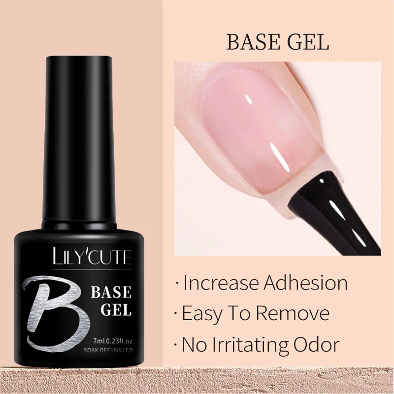 LILYCUTE 7ml Peel-Off Base Gel Nail Polish – Clear UV Gel