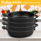 Mini cast iron frying pan 5 x 5 x 1.3, set black, oven, kitchen indoor/outdoor picnic mini frying pan (2-piece set)