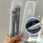 Makeup Brush Organizer Transparent With Cover Eyebrow Pencil Boxes Portable Women Cosmetic Storage Organizer Makeup Tools