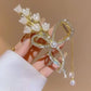 Sweet Butterfly Hair Clip Sparkling Rhinestone Jewelry Hair Accessories Artificial Pearls Women Exquisite Gift Tassel Hair Claws