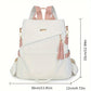 2025 Oxford Cloth Stitching Women'S Backpack Anti-Theft Back Zipper Girls Schoolbag Casual Travel Double Shoulder Backpack